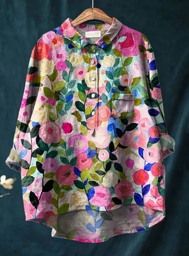 Laura | Blusa clásica con estampado flora para Mujer - Imagen 2