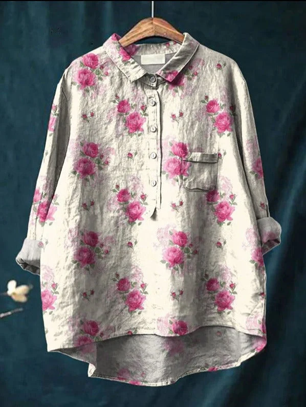 Laura | Blusa clásica con estampado flora para Mujer - Imagen 8