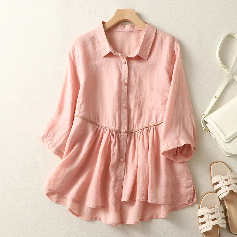 Laurienne™ | Blusa acampanada con botones - Imagen 5