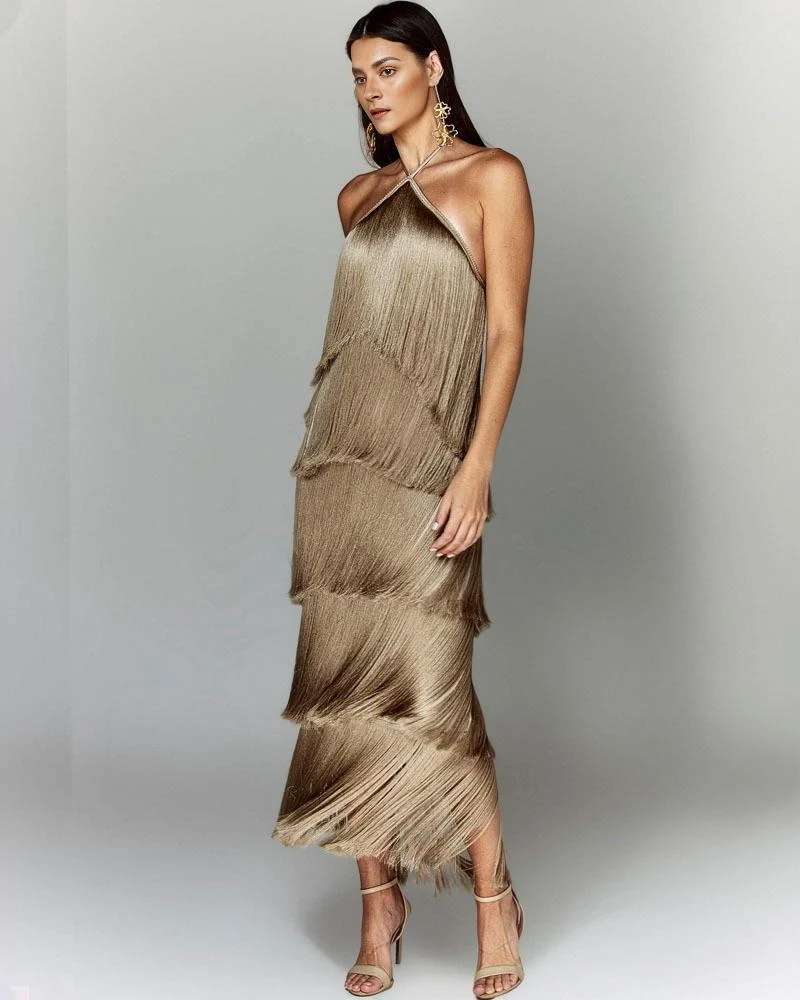 Vestido Susan™ Elegante de Borlas - Imagen 3