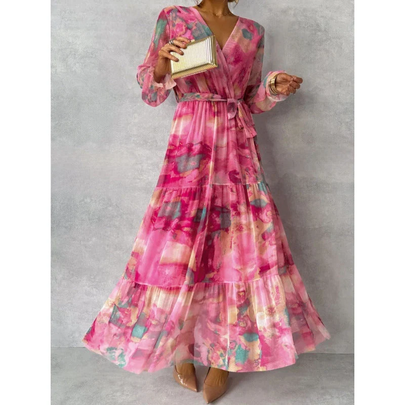Kalani | Elegante vestido floral con escote en V - Imagen 2