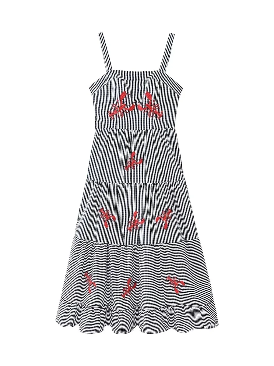 Vestido Marina™ De Cuadros con Detalles Marinos - Imagen 5