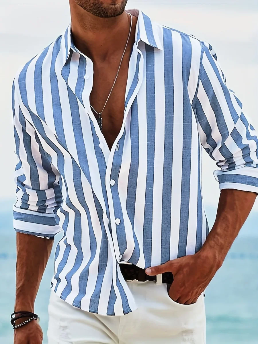 Zack | Camisa a rayas de alta calidad para Hombre - Imagen 7