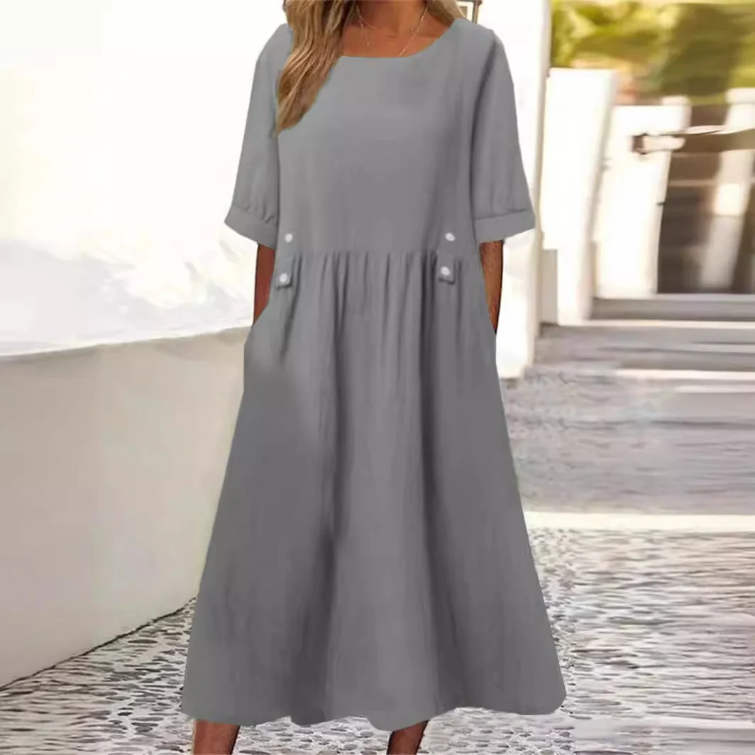 Aida - Vestido midi con botones - Imagen 5