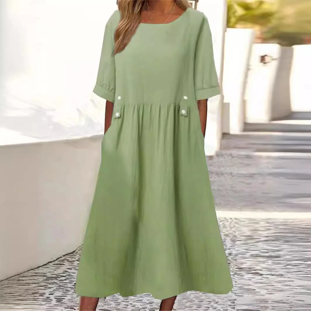 Aida - Vestido midi con botones - Imagen 3