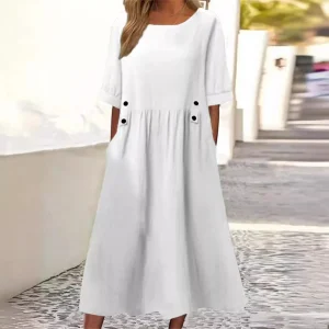 Aida - Vestido midi con botones