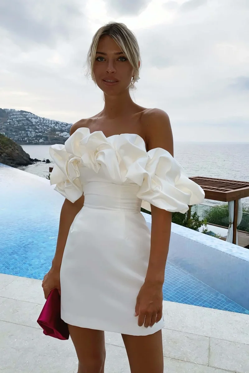 Emilie™ vestido de volantes sin hombros - Imagen 2