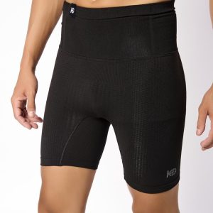 ORELIA · Short técnico con cinturón integrado para trail | Negro