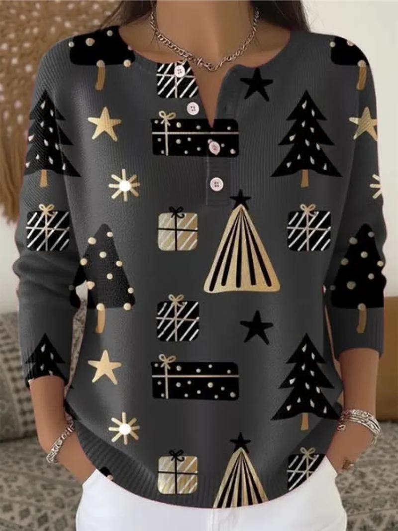 Kira – Suéter cálido con motivo navideño festivo - Imagen 2
