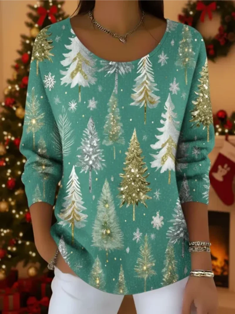Noelle – Suéter navideño con decoración de pino