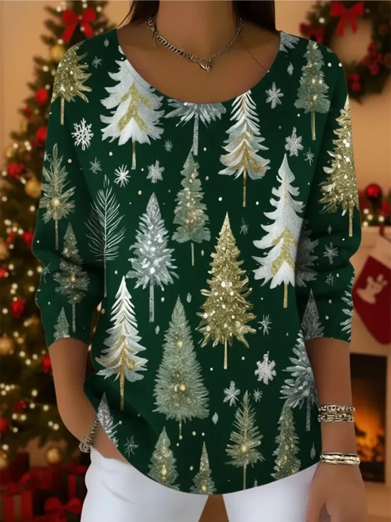 Noelle – Suéter navideño con decoración de pino - Imagen 3