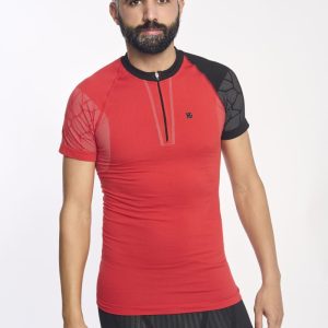 Pro Team · Camiseta técnica de competición con cremallera | Rojo