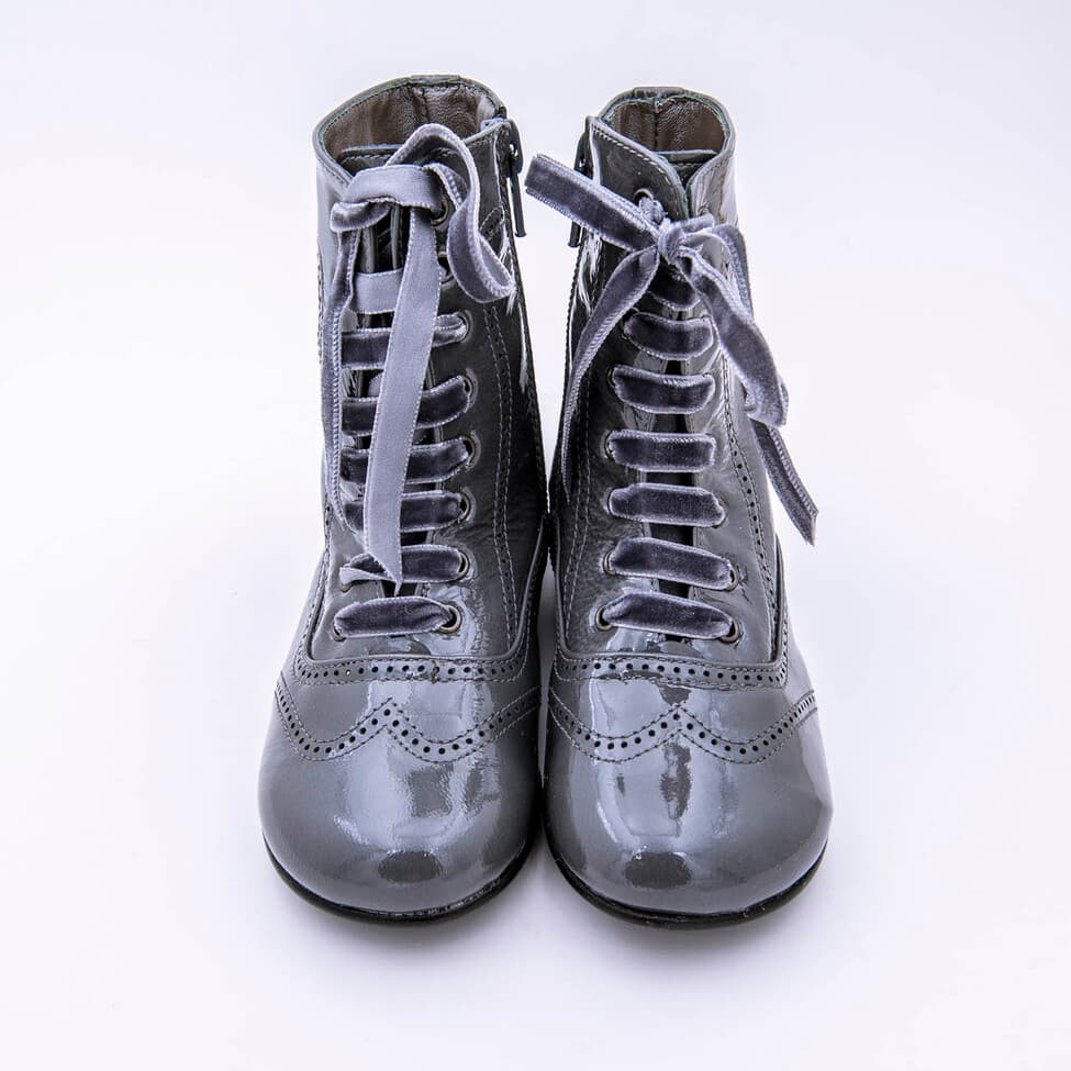 Bota Pascuala Cordón Y Cremallera Charol Hamiltom - Imagen 2