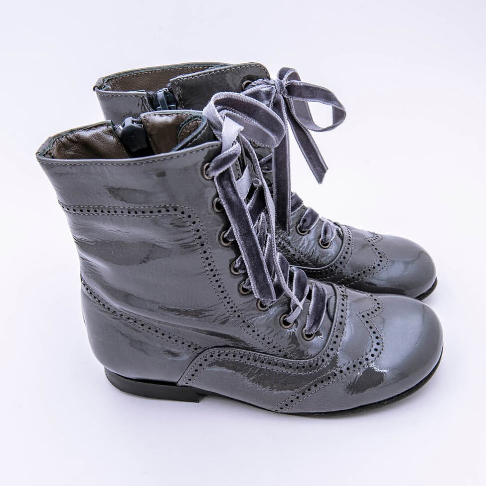 Bota Pascuala Cordón Y Cremallera Charol Hamiltom - Imagen 4