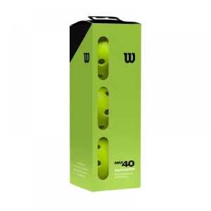 Pelotas Wilson Pickleball Pack 3 Unidades Max 40 Outdoor ACK Green