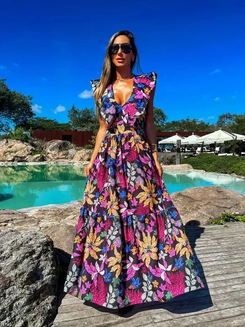 Luz ™ vestido floral hueco - Imagen 2
