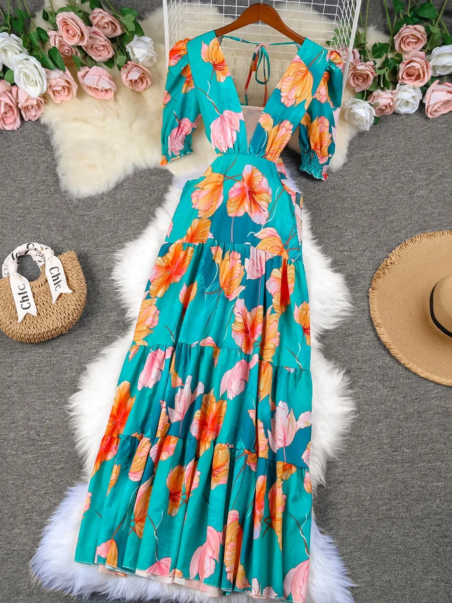 Luz ™ vestido floral hueco - Imagen 5