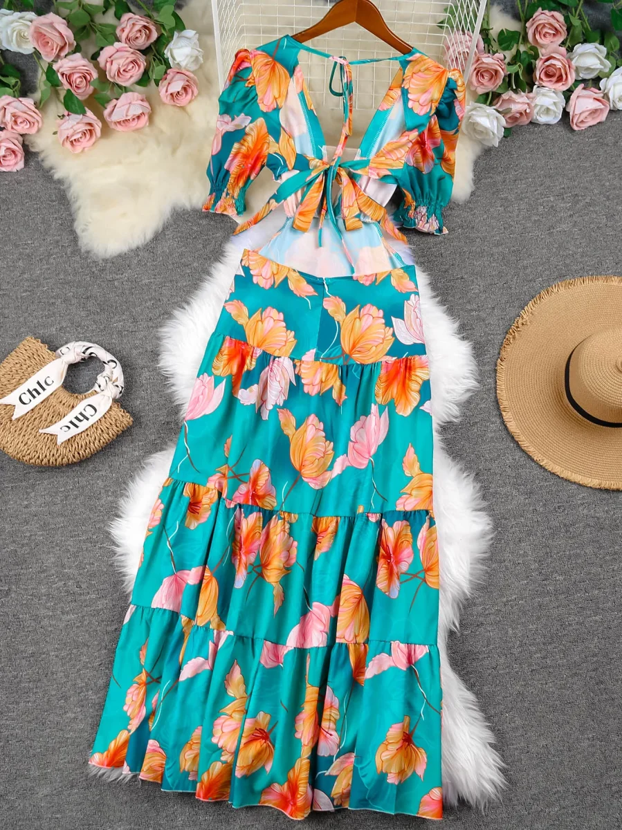 Luz ™ vestido floral hueco - Imagen 6
