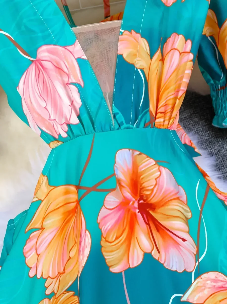 Luz ™ vestido floral hueco - Imagen 7