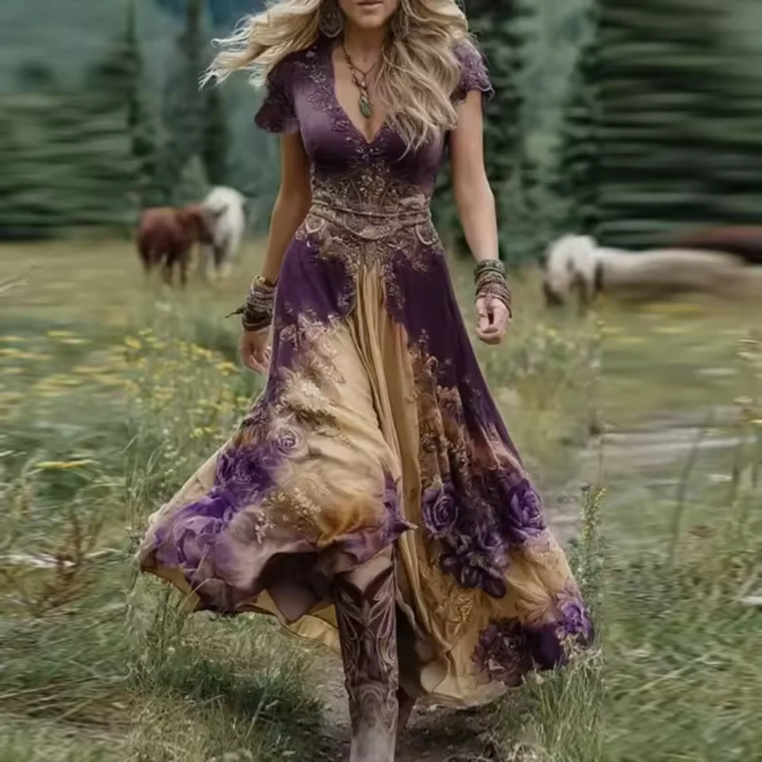 Celestine | Vestido floral fluido y entallado - Imagen 5