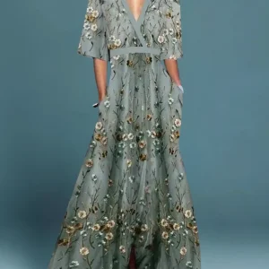 Osenda - Vestido largo floral elegante