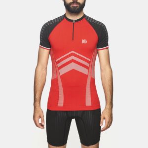 ROUTE Camiseta técnica de manga corta con cremallera