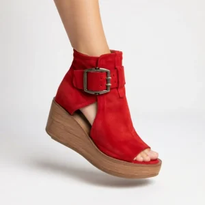 Orélisse - Botines de cuña abiertos estilo moderno para Mujer