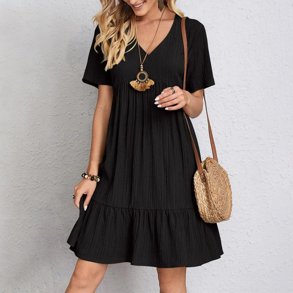 Imma™ Mini Vestido de Manga Corta de Primavera/Verano - Imagen 6