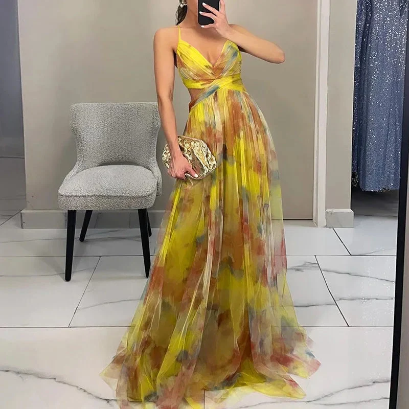 Giselle - Vestido largo de Mujer con estampado floral encantador - Imagen 7
