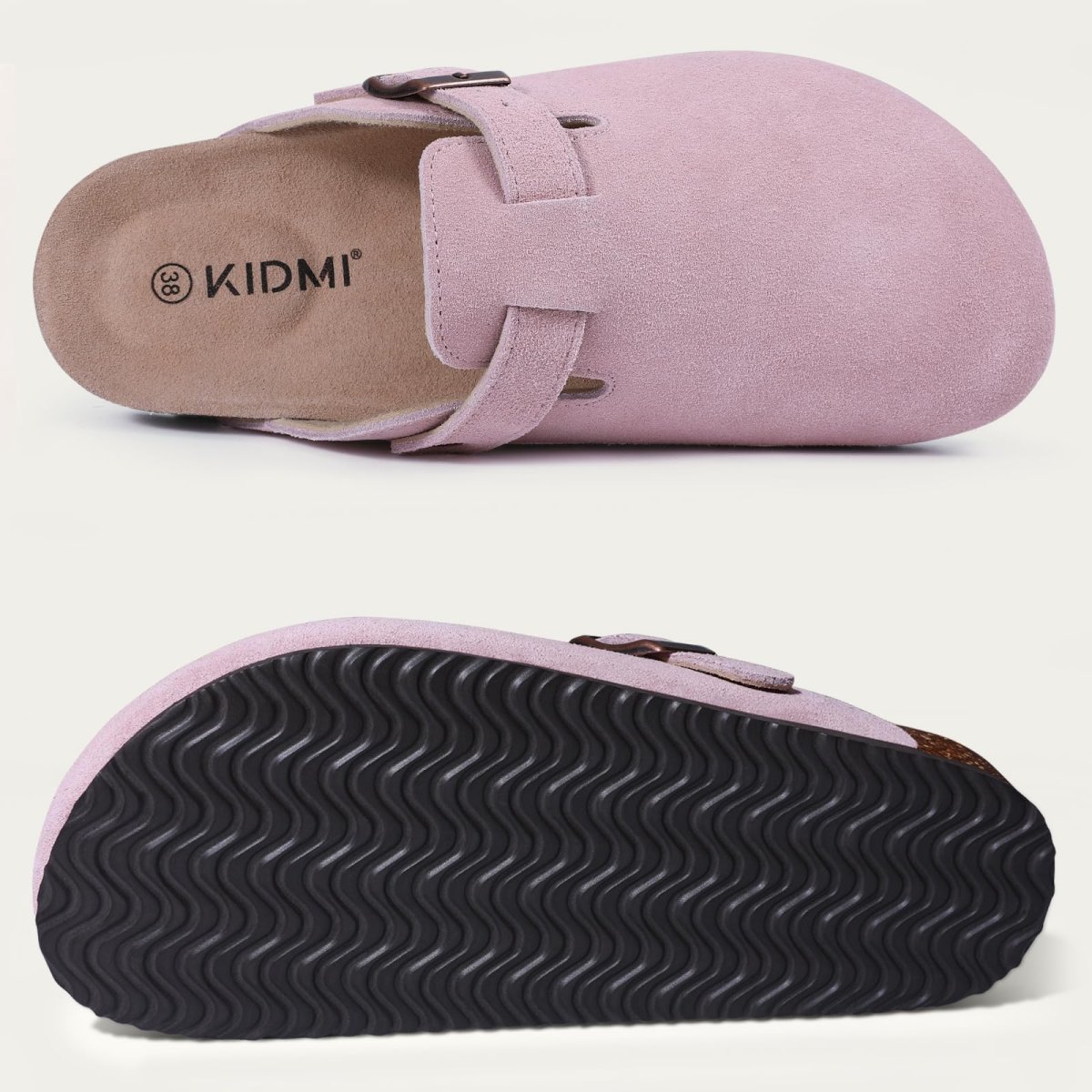 Kidmi - Zuecos de ante Unisex Antideslizantes Ergonómicos - Imagen 8