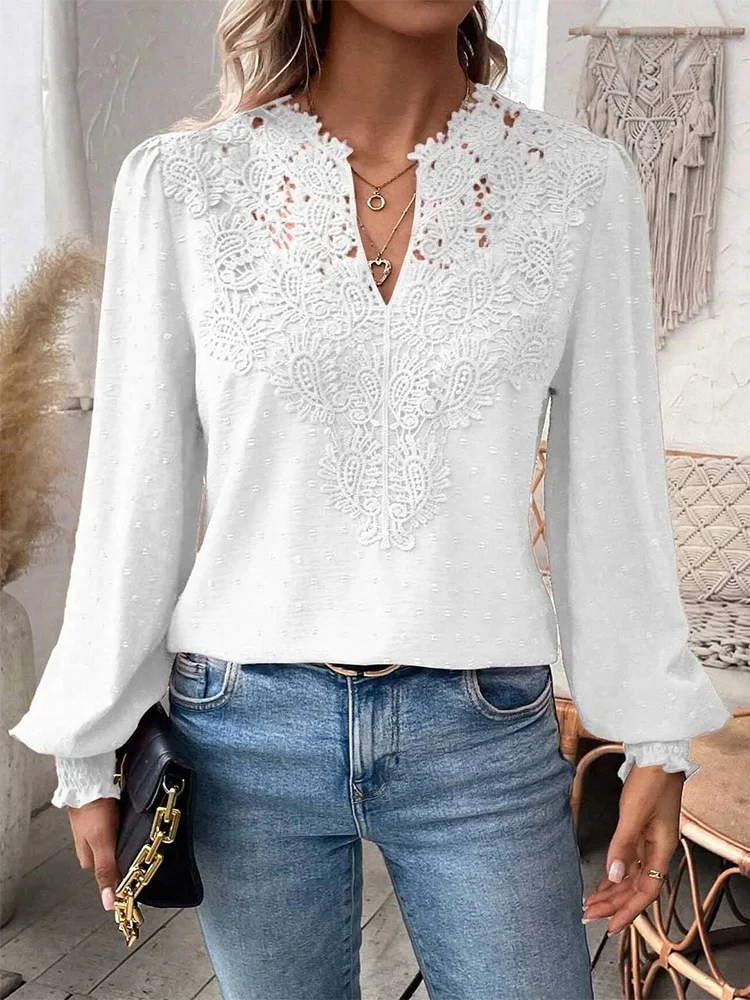 Clementine - Blusa elegante con escote en V - Imagen 3
