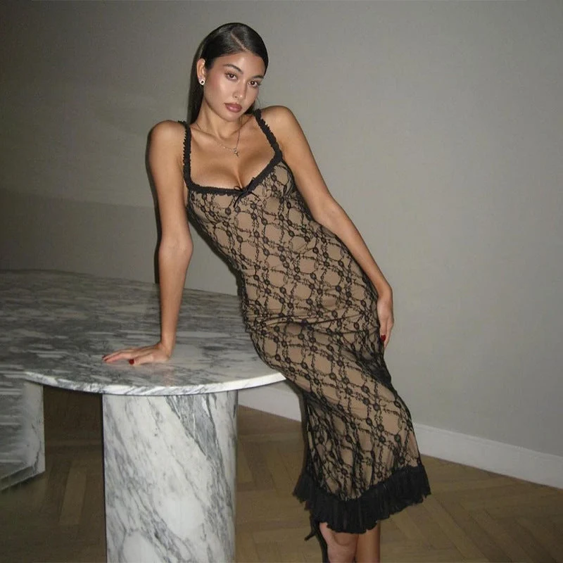 Vestido Loaiza™ Elegante Con Efecto Transparencia - Imagen 6