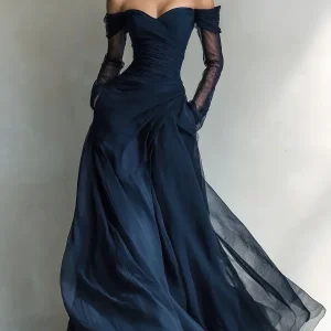 Eleonora • Vestido largo con hombros descubiertos para Mujer