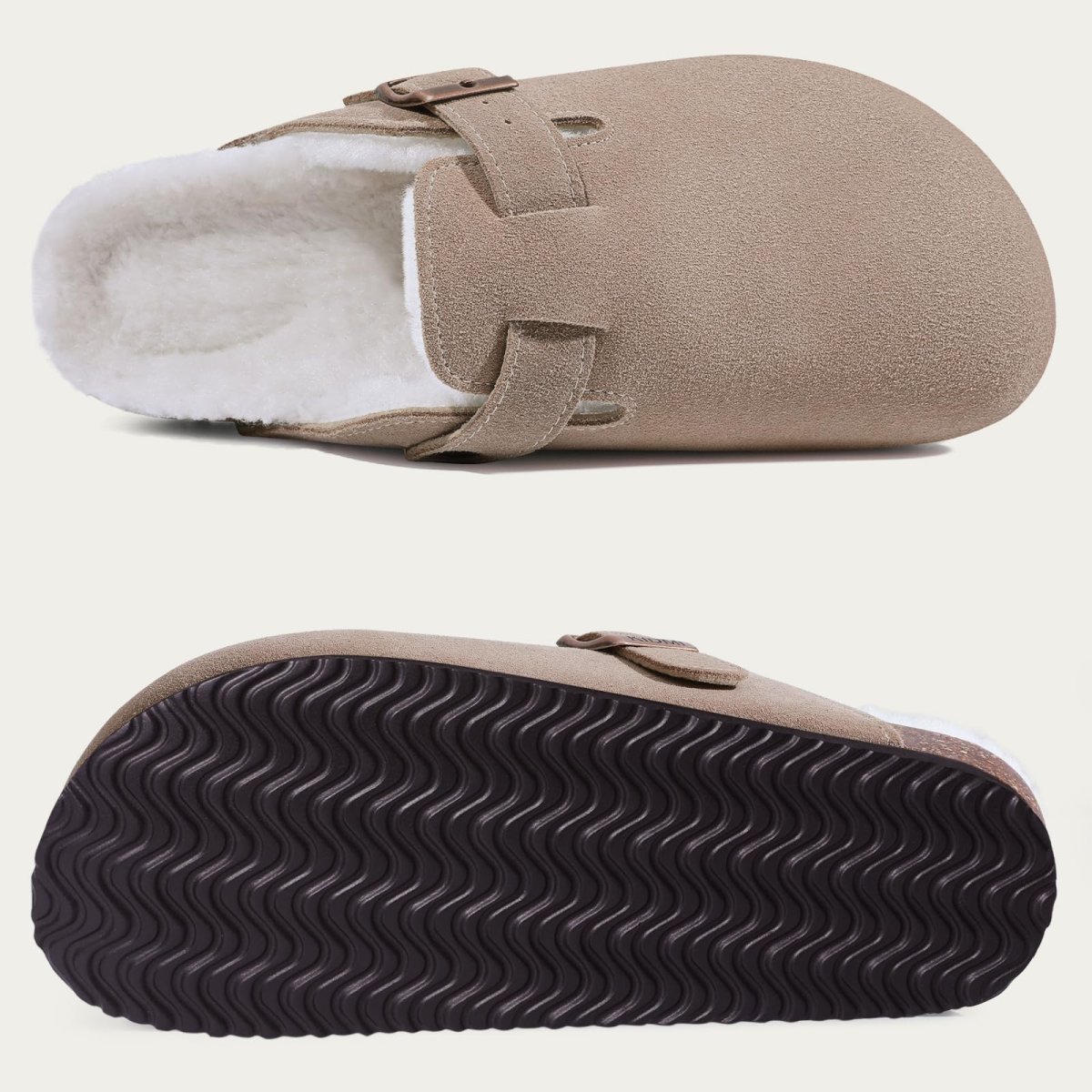 Kidmi - Zuecos de ante Unisex con Forro Polar - Imagen 4