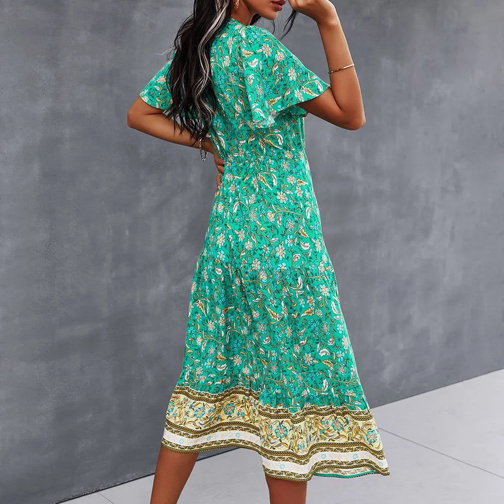 Manon™ Vestido bohemio con estampado floral - Imagen 7