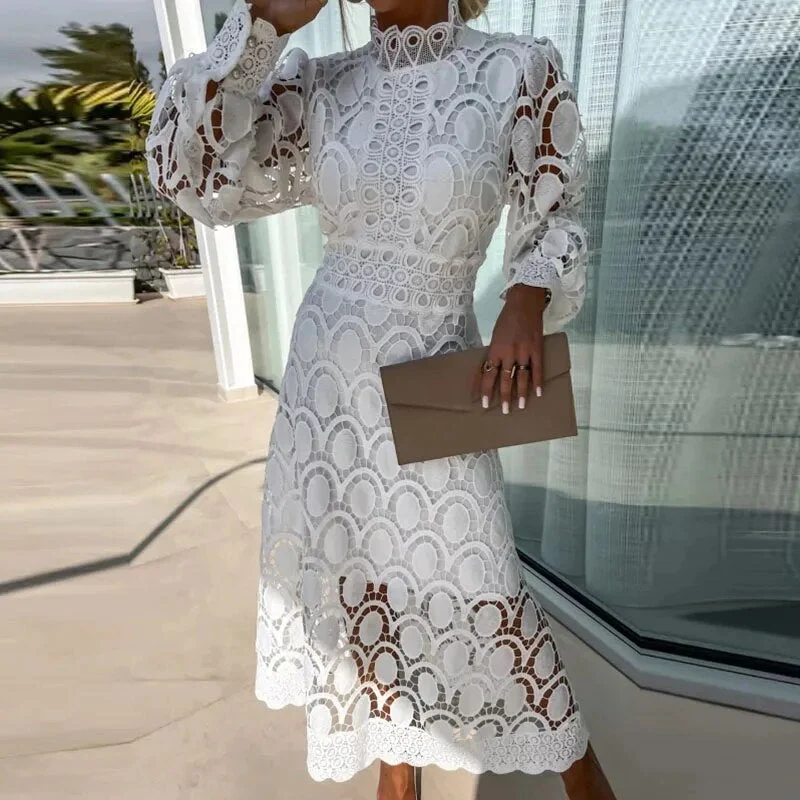 Charlize - Vestido romántico de encaje mujer - Imagen 6