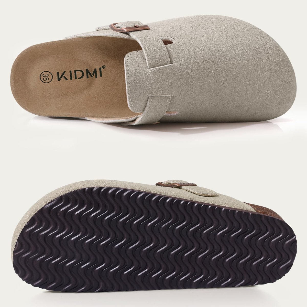 Kidmi - Zuecos de ante Unisex Antideslizantes Ergonómicos - Imagen 5