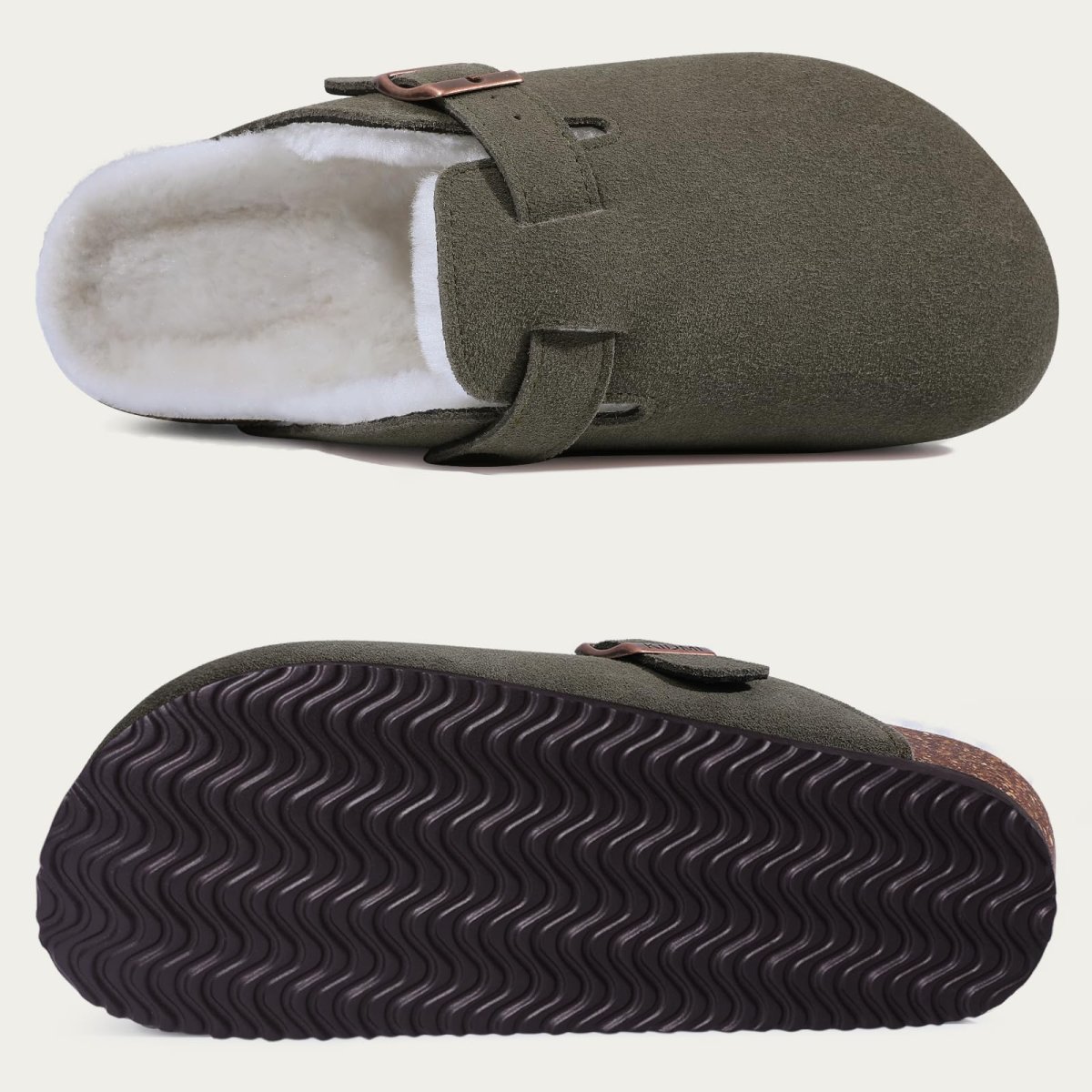 Kidmi - Zuecos de ante Unisex con Forro Polar - Imagen 5