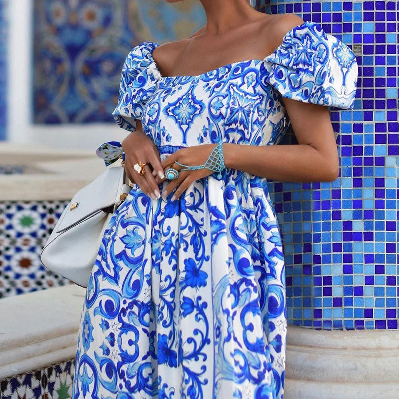 Martina™ Vestido largo elegante con hombros descubiertos - Imagen 3