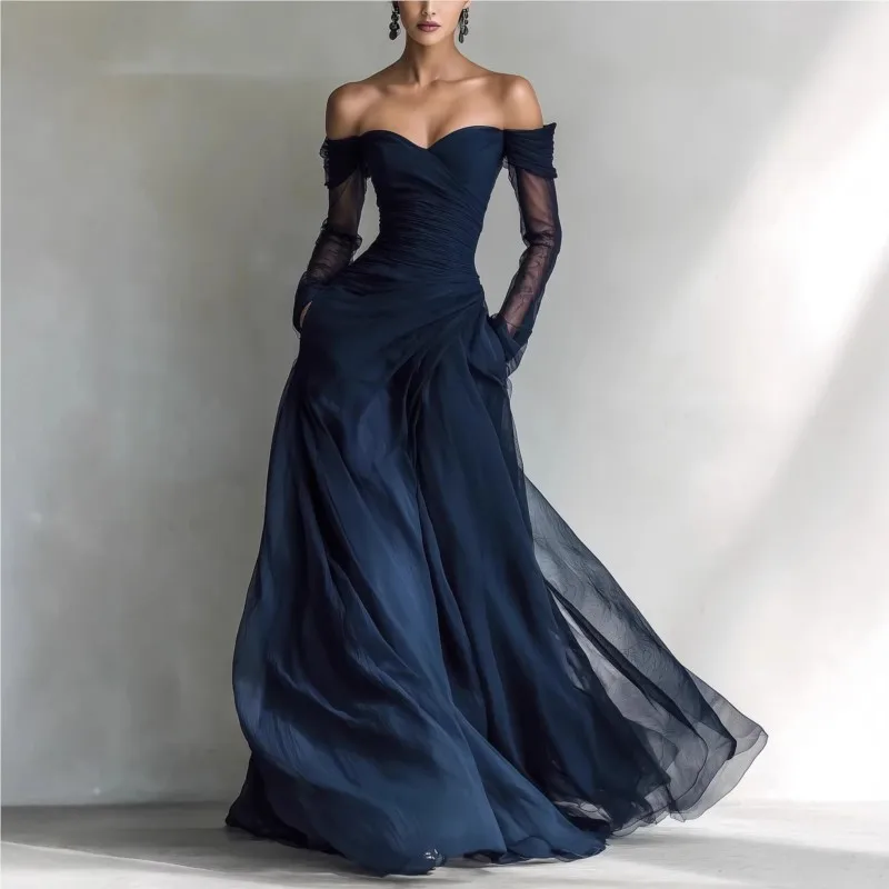 Eleonora • Vestido largo con hombros descubiertos para Mujer - Imagen 3