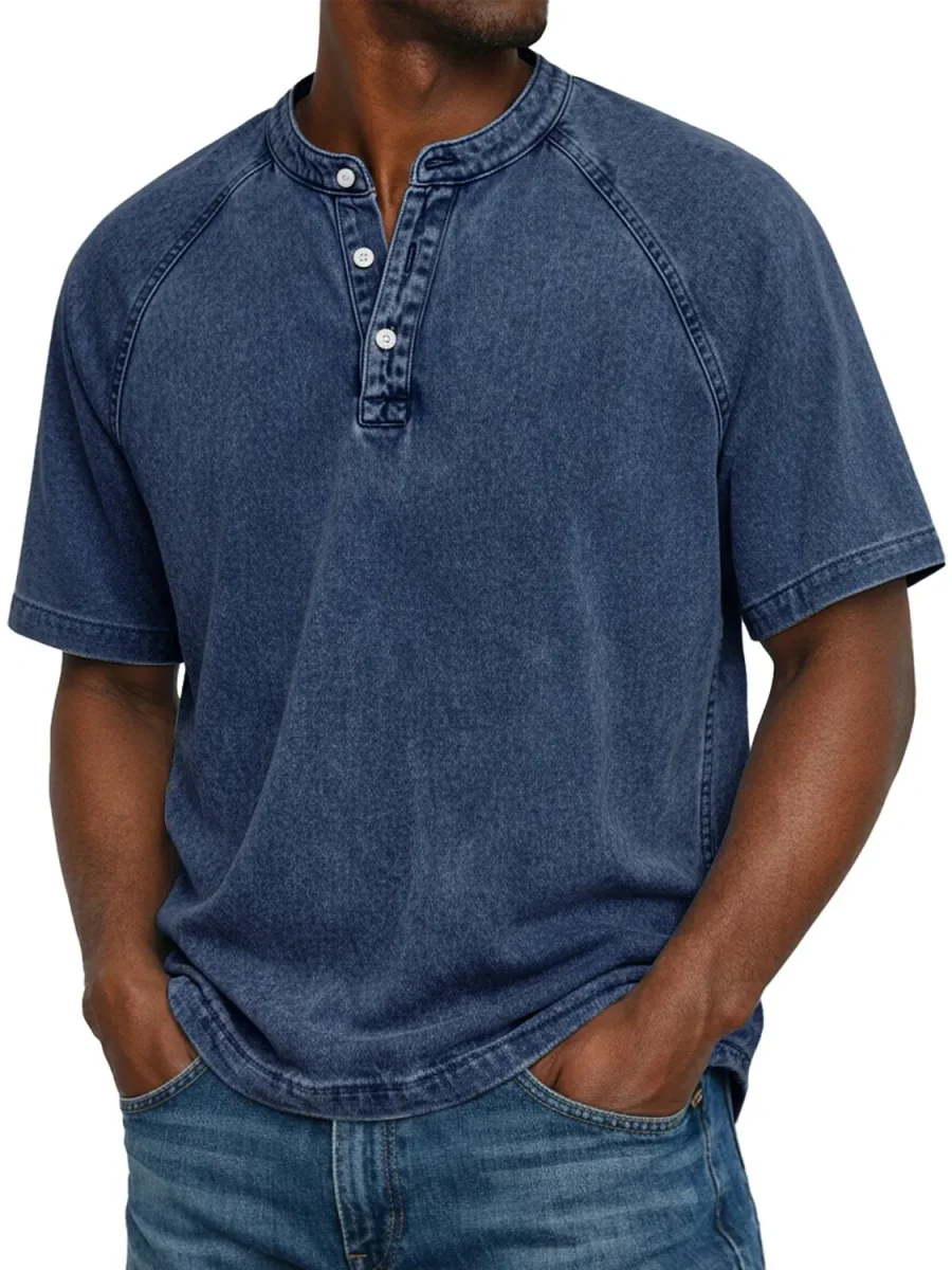 Felipe - Camisa vintage con botones para hombre - Imagen 4