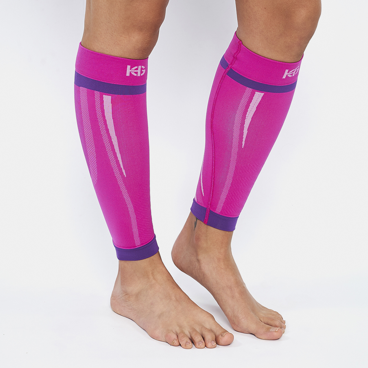 SHELL · Perneras compresivas con fibra de carbono para deporte | Fucsia - Imagen 2