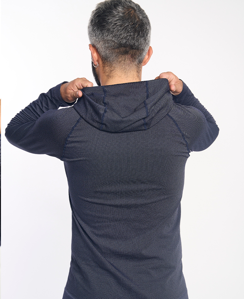 STREAM Camiseta técnica con capucha marino - Imagen 4