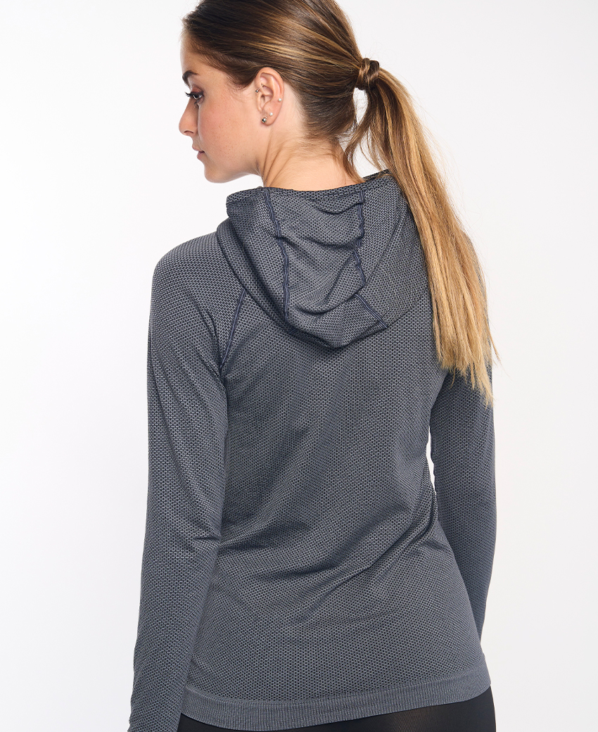 STREAM Camiseta técnica con capucha gris - Imagen 5