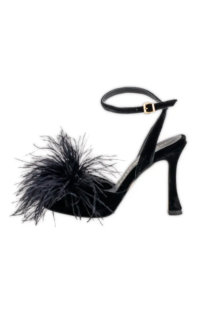 Sandalia Pedro Miralles Velvet Plum Negro - Imagen 2