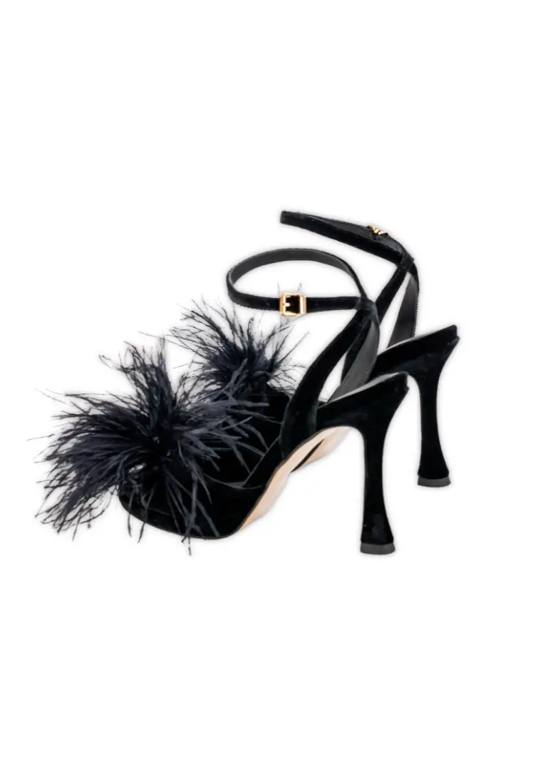 Sandalia Pedro Miralles Velvet Plum Negro - Imagen 5