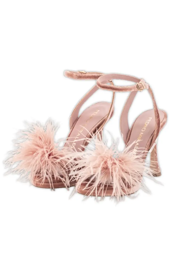 Sandalia Pedro Miralles Velvet Plum Nude - Imagen 4