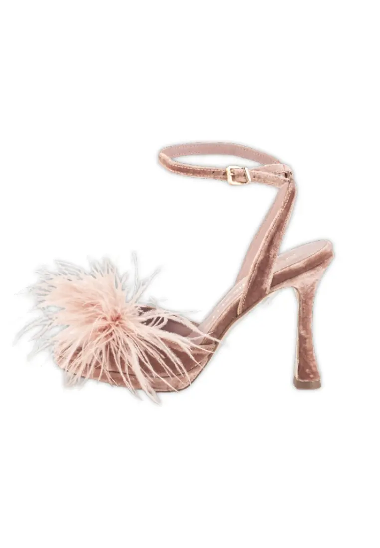 Sandalia Pedro Miralles Velvet Plum Nude - Imagen 3