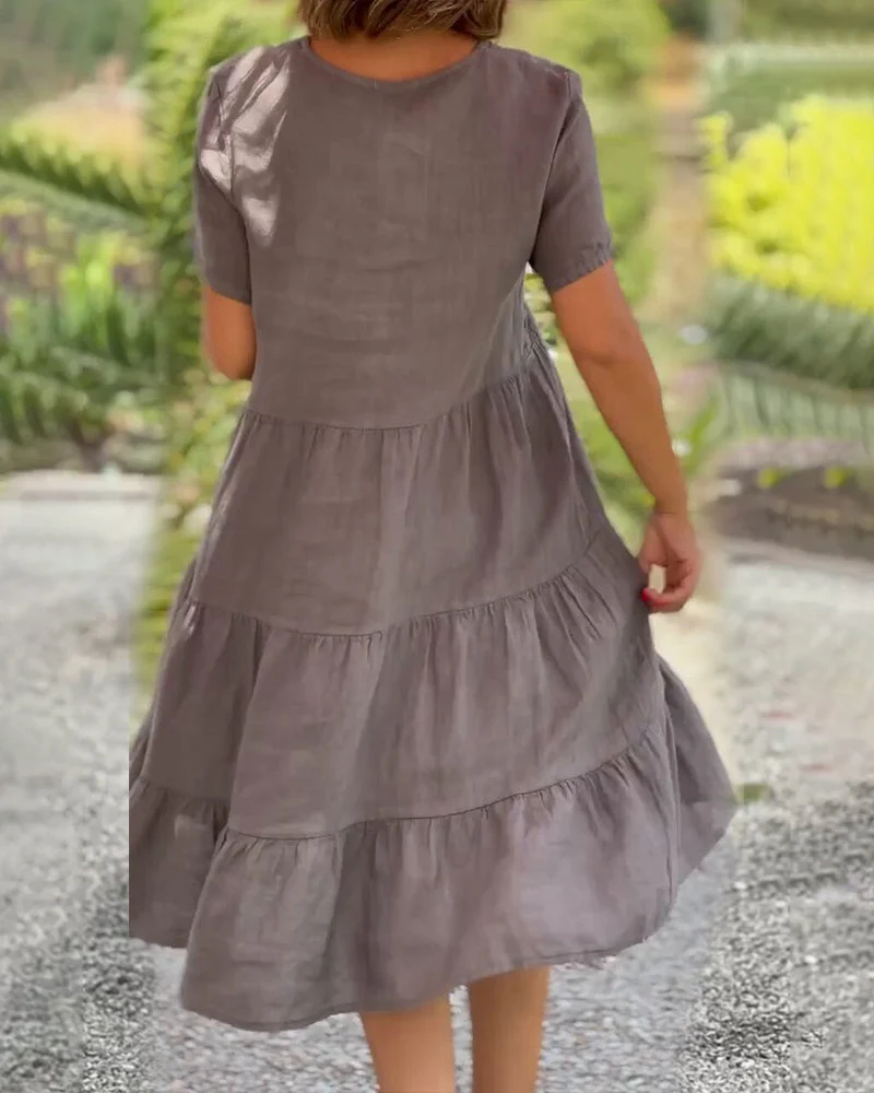 Nathalie™ | Vestido ligero con escote en pico - Imagen 6
