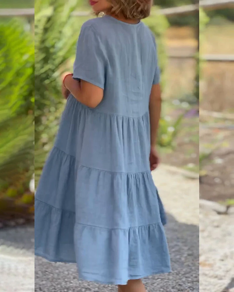 Nathalie™ | Vestido ligero con escote en pico - Imagen 8